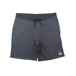 Reebok CrossFit Activewear Shorts Mens 34 Gray Forging Elite Fitness Knit Terry